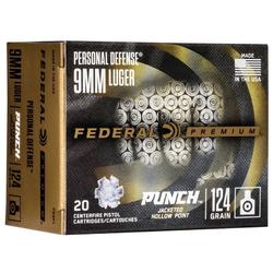 FED PUNCH PERSONAL DEFENSE AMMO 9MM
